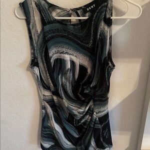 DKNY Swirl Pattern Sleeveless Top NEW